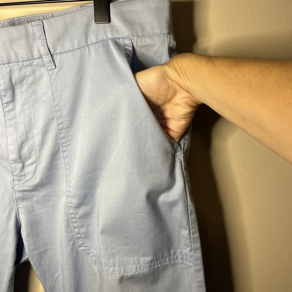 J. Crew Women's Slim Boyfriend Chino Pants Light Blue Tag Size 29, Fits 34‎